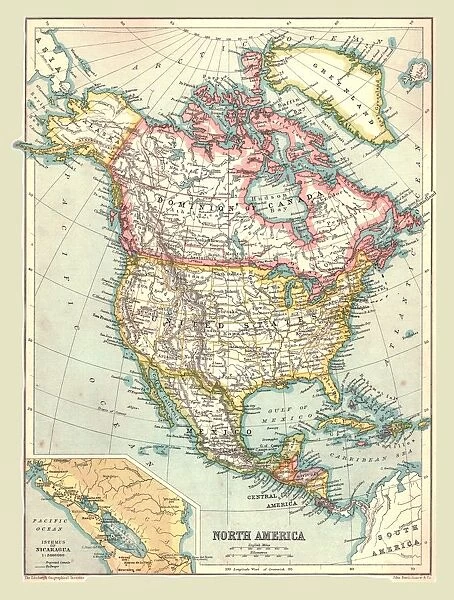 Map of North America, 1902. Creator: Unknown