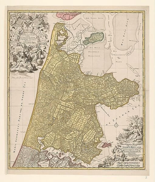 Map of North Holland, c.1700-c.1710. Creator: Nicolaes Visscher