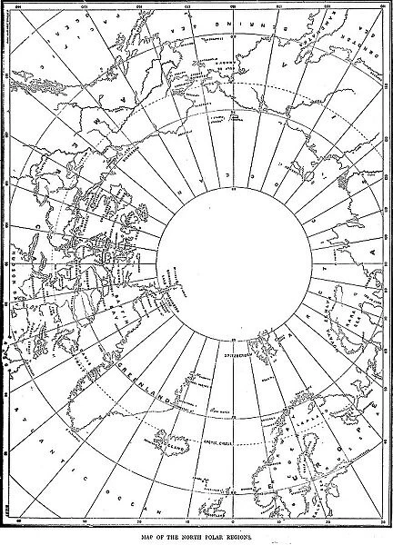 Map of the North Polar Regions; North Polar Discovery, 1875. Creator: Unknown