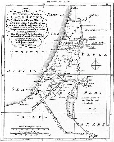 Map of Palestine based on ancient authors, c1830