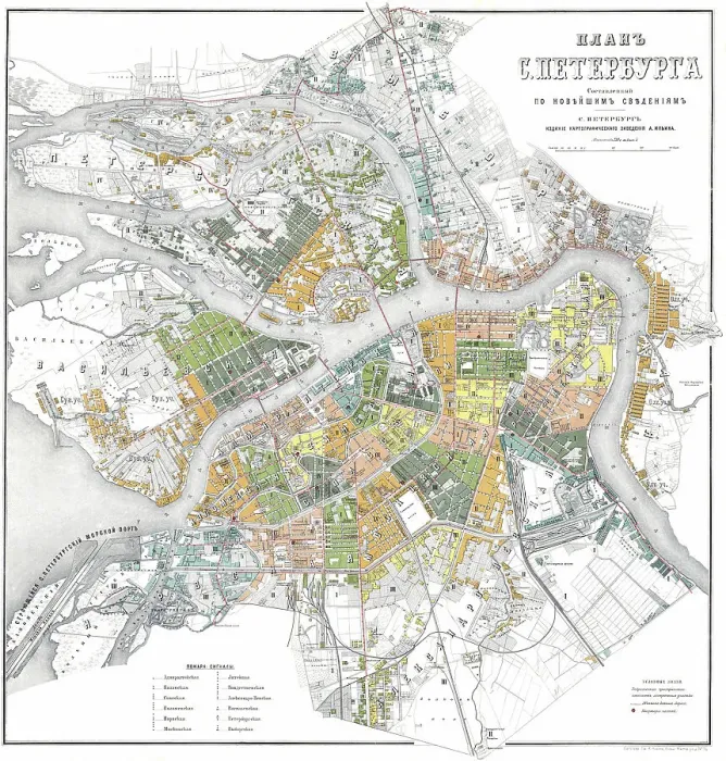Framed Print : Map of Petersburg. Artist: Anonymous master Framed Print : Map of Petersburg. Artist: Anonymous master