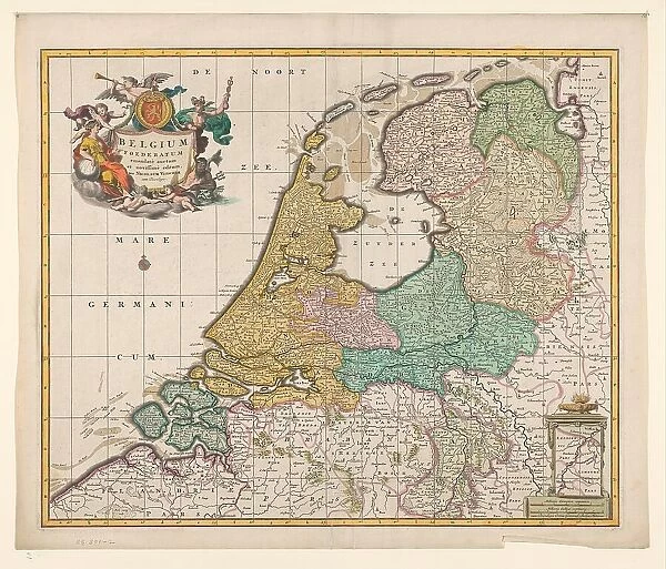 Map of the Republic of the Seven United Netherlands, 1677-1679. Creator: Nicolaes Visscher