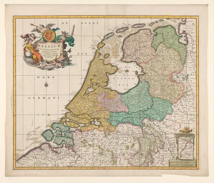 Framed Print : Map of the Republic of the Seven United Netherlands, 1677-1679. Creator: Nicolaes Visscher Framed Print : Map of the Republic of the Seven United Netherlands, 1677-1679. Creator: Nicolaes Visscher