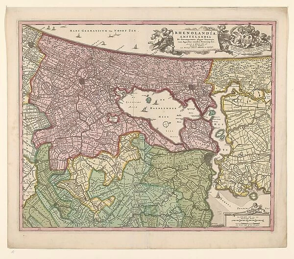Map of Rijnland and Amstelland, c.1675. Creator: Workshop of Nicolaes Visscher