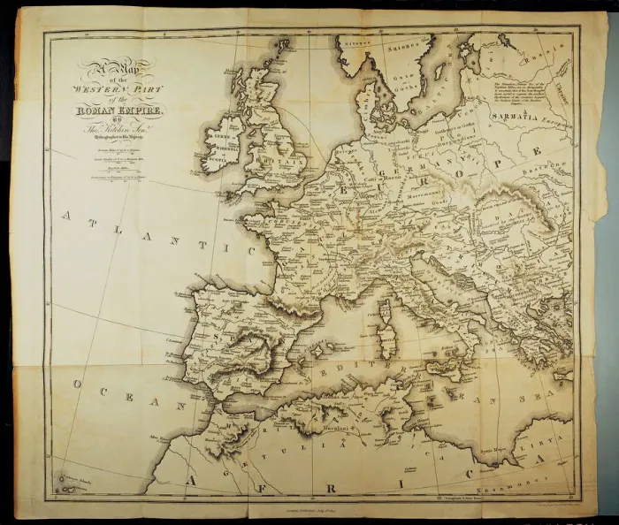 Framed Print : Map of the Roman provinces in times of Hadrian, printed in London in 1815 Framed Print : Map of the Roman provinces in times of Hadrian, printed in London in 1815