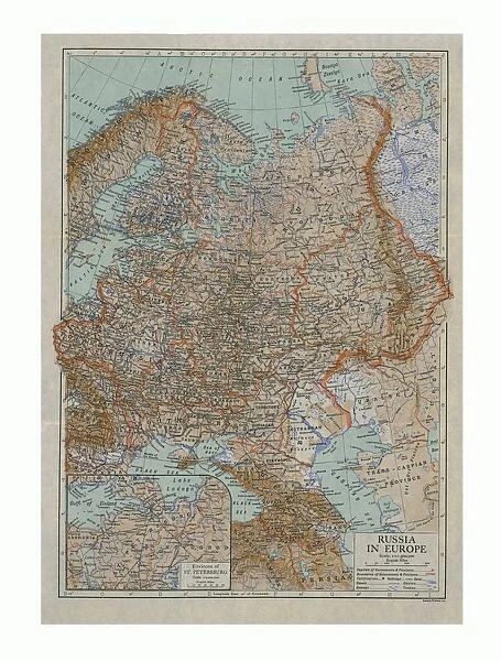 Map of Russia in Europe, c1910s. Artist: Emery Walker Ltd