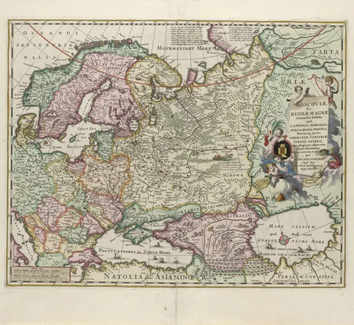 Framed Print : Map of Russia, Second Half of the 17th century. Artist: Visscher, Nicolaes (1618-1679) Framed Print : Map of Russia, Second Half of the 17th century. Artist: Visscher, Nicolaes (1618-1679)