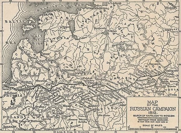 Map of the Russian Campaign, 1812, (1896)