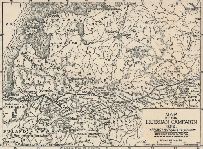 Framed Print : Map of the Russian Campaign, 1812, (1896) Framed Print : Map of the Russian Campaign, 1812, (1896)