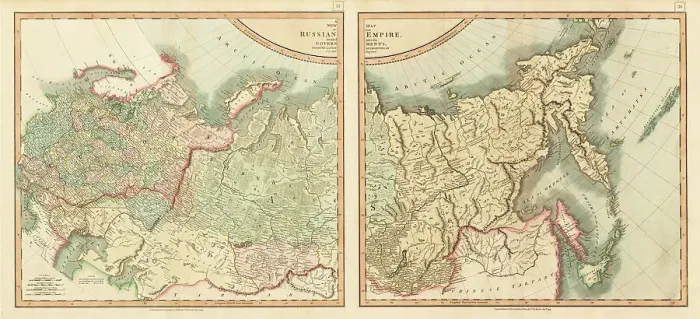 Framed Print : Map of the Russian Empire Divided into its Governments Framed Print : Map of the Russian Empire Divided into its Governments