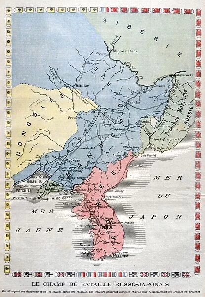 Map of the Russo-Japanese War, 1904