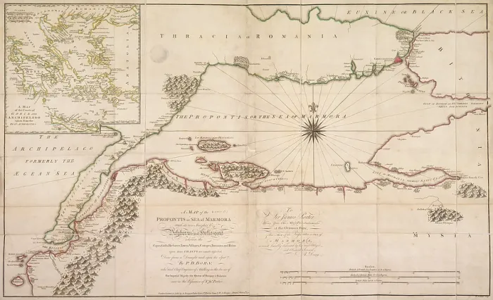 Framed Print : Map of the Sea of Marmara, 1770. Creator: A Dury Framed Print : Map of the Sea of Marmara, 1770. Creator: A Dury