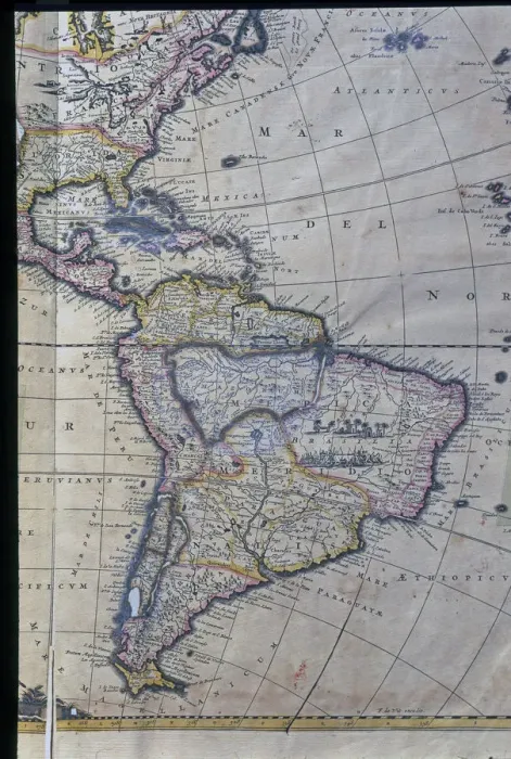 Framed Print : Map of South America, West Indies, Central America and east coast of North America Atlas Framed Print : Map of South America, West Indies, Central America and east coast of North America Atlas