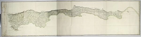 Map of the south coast of South Africa between Cape Agulhas and the Sundays River, after 1789-1790. Creators: Robert Jacob Gordon, Johannes Schumacher