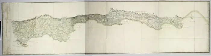 Framed Print : Map of the south coast of South Africa between Cape Agulhas and the Sundays River, after 1789-1790. Creators: Robert Jacob Gordon, Johannes Schumacher Framed Print : Map of the south coast of South Africa between Cape Agulhas and the Sundays River, after 1789-1790. Creators: Robert Jacob Gordon, Johannes Schumacher