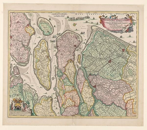 Map of South Holland, c.1675. Creator: Nicolaes Visscher