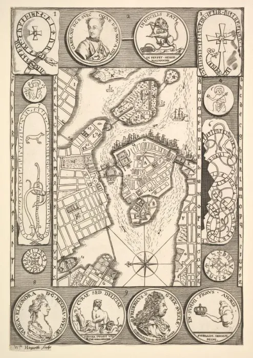 Framed Print : Map of Stockholm (Aubry de La Mottrayes Travels throughout Europe Framed Print : Map of Stockholm (Aubry de La Mottrayes Travels throughout Europe
