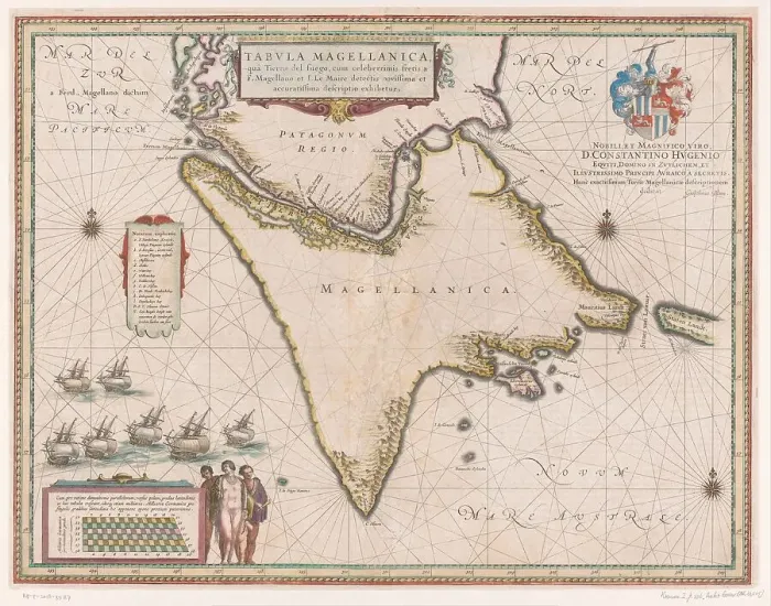 Framed Print : Map of the Strait of Magellan, 1635-1664. Creator: Willem Blaeu Framed Print : Map of the Strait of Magellan, 1635-1664. Creator: Willem Blaeu