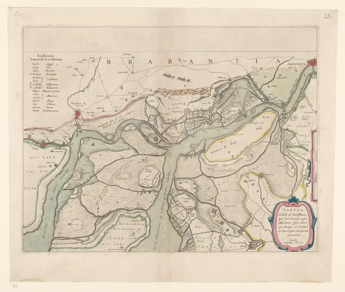 Framed Print : Map of the surroundings of Zandvliet, 1642. Creator: Willem Blaeu Framed Print : Map of the surroundings of Zandvliet, 1642. Creator: Willem Blaeu