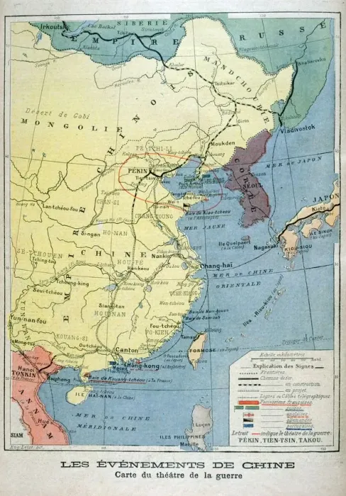 Framed Print : Map of the theatre of the war in China, 1900 Framed Print : Map of the theatre of the war in China, 1900