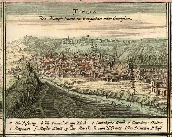 Map of Tiflis, 1762