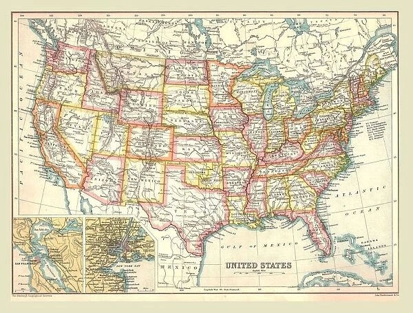 Map of the United States, 1902. Creator: Unknown