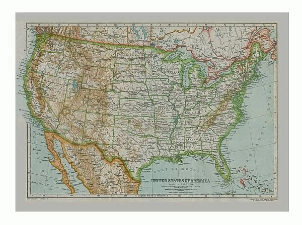 Map of The United States of America, c1910. Artist: Gull Engraving Company