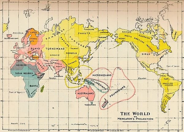 Map of the World on Mercators Projection, 1902