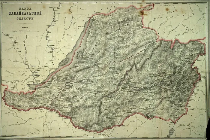 Framed Print : Map of Zabaikal'sk Province, Before 1914. Creator: A. Ilina Framed Print : Map of Zabaikal'sk Province, Before 1914. Creator: A. Ilina
