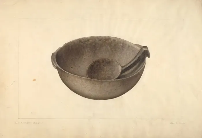 Framed Print : Maple Butter Bowl, 1935 / 1942. Creator: Clyde L. Cheney Framed Print : Maple Butter Bowl, 1935 / 1942. Creator: Clyde L. Cheney