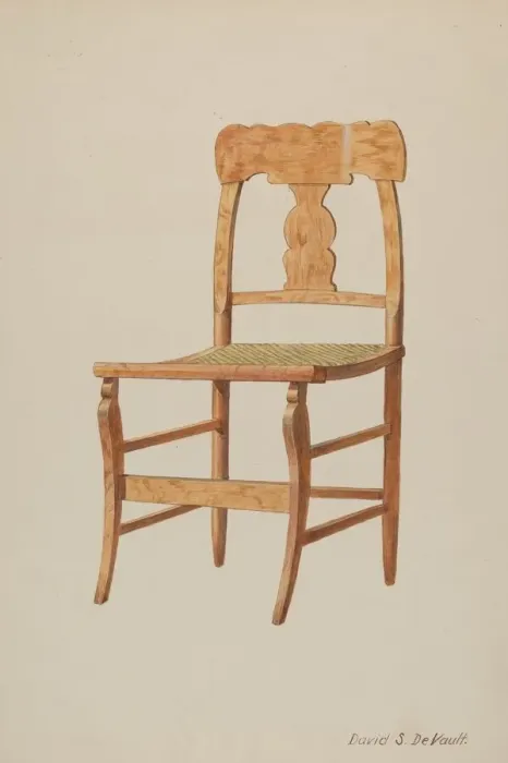 Framed Print : Maple Side Chair, c. 1941. Creator: Davids De Vault Framed Print : Maple Side Chair, c. 1941. Creator: Davids De Vault