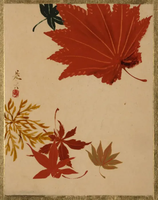 Framed Print : Maple Leaves. Creator: Shibata Zeshin Framed Print : Maple Leaves. Creator: Shibata Zeshin