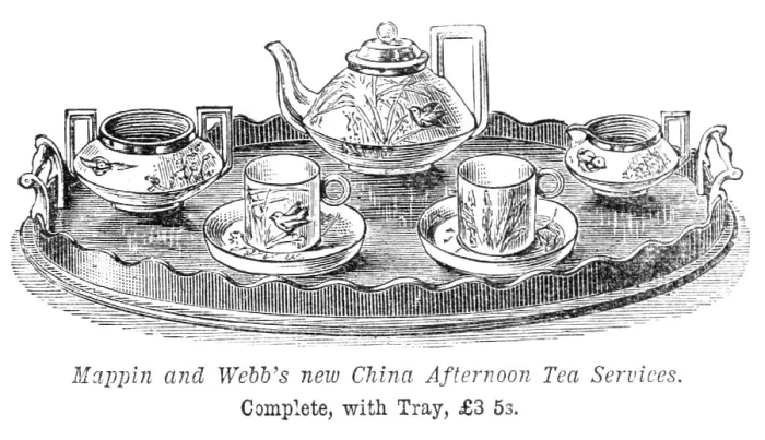 Framed Print : Mappin and Webb's new China Afternoon Tea Services, 1883. Creator: Unknown. Mappin and Webb's new China Afternoon Tea Services, 1883. Creator: Unknown Framed Print : Mappin and Webb's new China Afternoon Tea Services, 1883. Creator: Unknown. Mappin and Webb's new China Afternoon Tea Services, 1883. Creator: Unknown