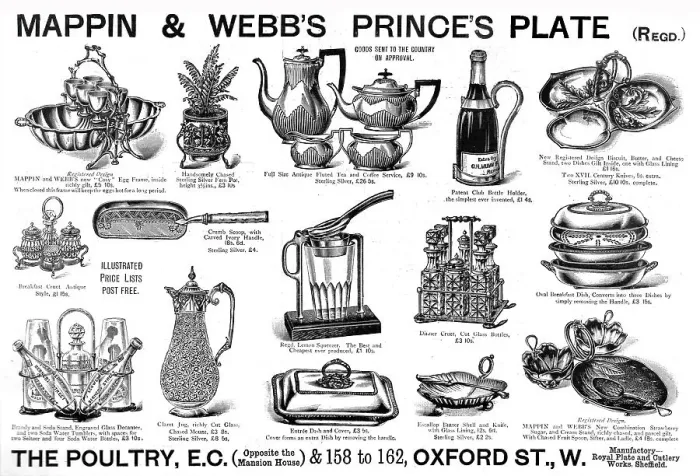 Framed Print : Mappin & Webb's Prince's Plate, 1891. Mappin & Webb's Prince's Plate, 1891 Framed Print : Mappin & Webb's Prince's Plate, 1891. Mappin & Webb's Prince's Plate, 1891