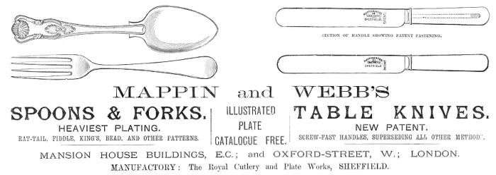 Framed Print : Mappin and Webb's Spoons & Forks, 1883. Creator: Unknown. Mappin and Webb's Spoons & Forks, 1883. Creator: Unknown
