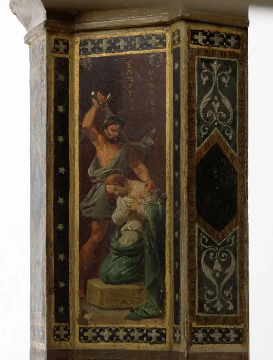 Framed Print : Maquette du décor de la chapelle des Morts (dite chapelle des Ames) église Notre-Dame... c.1836. Creator: Merry Joseph Blondel Framed Print : Maquette du décor de la chapelle des Morts (dite chapelle des Ames) église Notre-Dame... c.1836. Creator: Merry Joseph Blondel