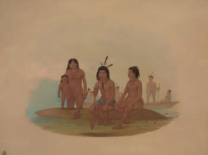 Framed Print : Marahua Indians, 1854 / 1869. Creator: George Catlin Framed Print : Marahua Indians, 1854 / 1869. Creator: George Catlin
