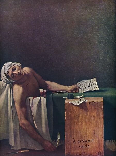 Marat assassine, (The Death of Marat), 1793, (1937). Artist: Jacques-Louis David