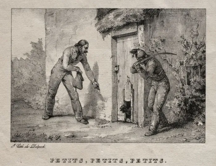 Framed Print : Marauders (Maraudeurs. Petits! Petits! Petits!). Creator: Horace Vernet (French, 1789-1863) Framed Print : Marauders (Maraudeurs. Petits! Petits! Petits!). Creator: Horace Vernet (French, 1789-1863)