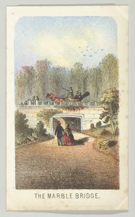 Framed Print : The Marble Bridge, Near the Lake, from the series, Views in Central Park, New York Framed Print : The Marble Bridge, Near the Lake, from the series, Views in Central Park, New York