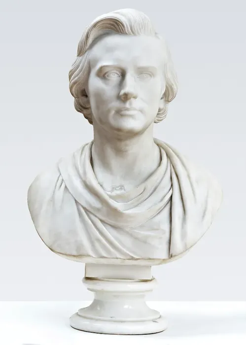 Framed Print : Marble bust of Peter Heise (1830-79), January 31, 1862. Creator: Herman Wilhelm Bissen Framed Print : Marble bust of Peter Heise (1830-79), January 31, 1862. Creator: Herman Wilhelm Bissen