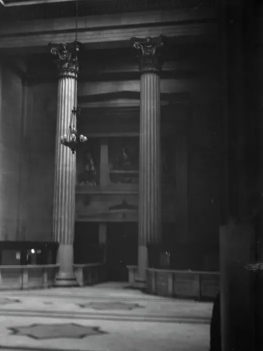 Framed Print : Marble hall of the Custom House, New Orleans, between 1920 and 1926. Creator: Arnold Genthe Framed Print : Marble hall of the Custom House, New Orleans, between 1920 and 1926. Creator: Arnold Genthe