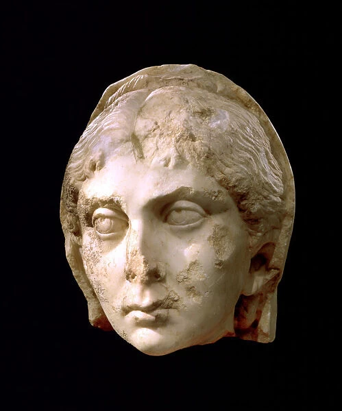 Marble head of a woman, 3rd century AD. Artist: R Guillemot