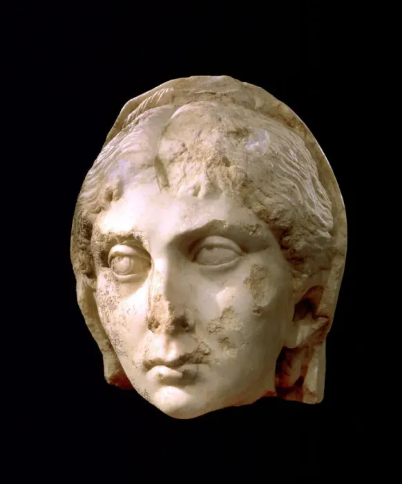Framed Print : Marble head of a woman, 3rd century AD. Artist: R Guillemot