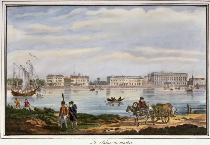 Framed Print : The Marble Palace and the Neva Embankment, St Petersburg, Russia, 1822 Framed Print : The Marble Palace and the Neva Embankment, St Petersburg, Russia, 1822