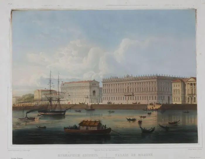 Framed Print : The Marble Palace in Saint Petersburg, 1840s Framed Print : The Marble Palace in Saint Petersburg, 1840s