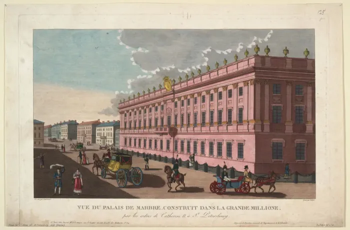 Framed Print : The Marble Palace in Saint Petersburg, c. 1811. Artist: Courvoisier-Voisin, Henri (1757-1830) Framed Print : The Marble Palace in Saint Petersburg, c. 1811. Artist: Courvoisier-Voisin, Henri (1757-1830)