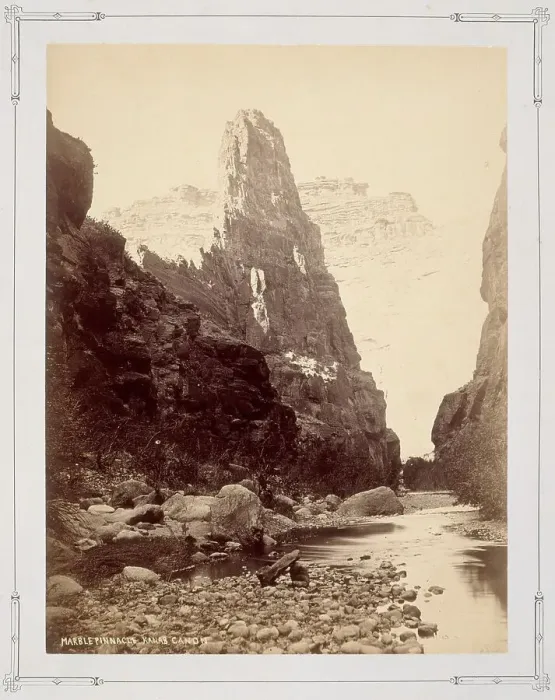 Framed Print : Marble Pinnacle, Kanab Canon, 1870s. Creator: John Karl Hillers Framed Print : Marble Pinnacle, Kanab Canon, 1870s. Creator: John Karl Hillers
