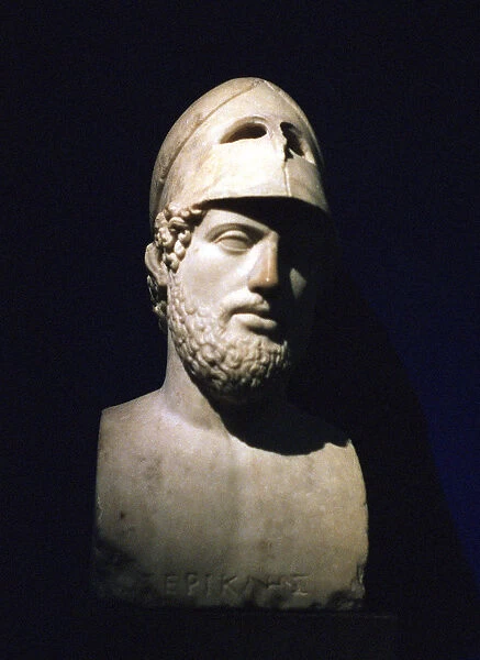 Marble portrait bust of Perikles, Athenian statesman (c490-429 BC), Roman, 2nd century BC