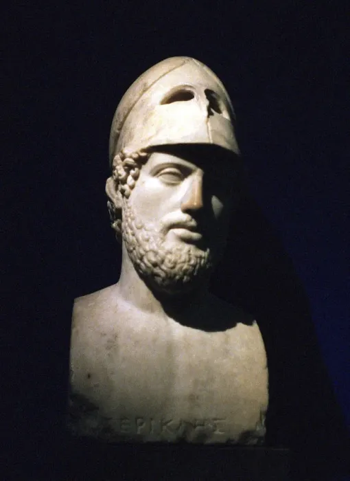 Framed Print : Marble portrait bust of Perikles, Athenian statesman (c490-429 BC), Roman, 2nd century BC Framed Print : Marble portrait bust of Perikles, Athenian statesman (c490-429 BC), Roman, 2nd century BC